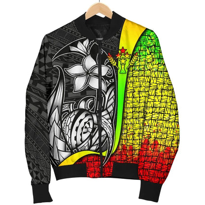 Kosrae Micronesia Bomber Jackets Reggae - Turtle With Hook