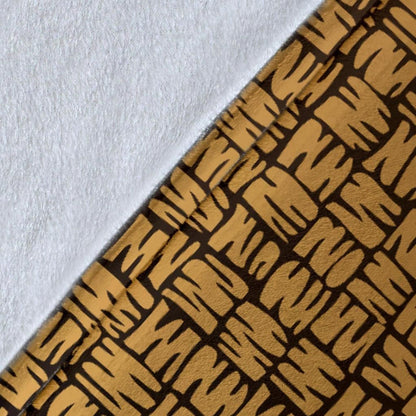 Kosrae Micronesia Premium Blanket Gold - Turtle With Hook