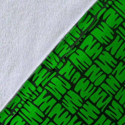 Kosrae Micronesia Premium Blanket Green - Turtle With Hook