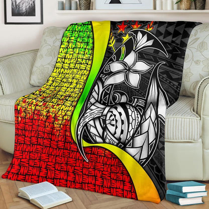 Kosrae Micronesia Premium Blanket Reggae - Turtle With Hook