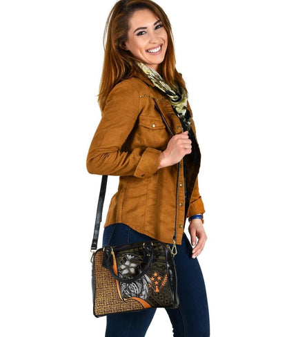 Kosrae Micronesia Shoulder Handbag Gold - Turtle With Hook