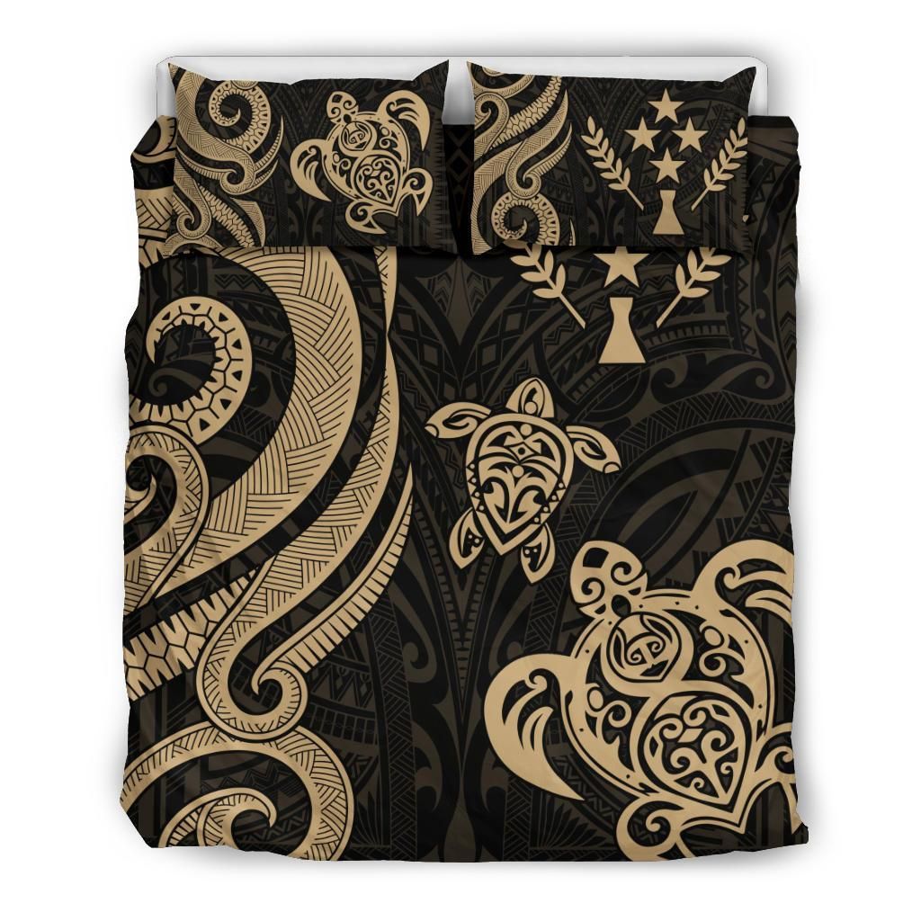 Kosrae Micronesian Bedding Set - Gold Tentacle Turtle