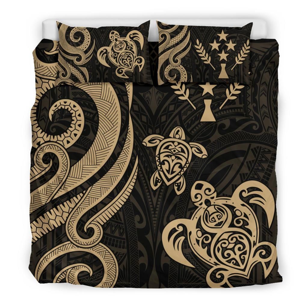 Kosrae Micronesian Bedding Set - Gold Tentacle Turtle