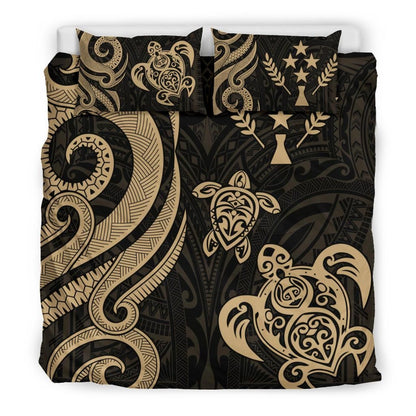 Kosrae Micronesian Bedding Set - Gold Tentacle Turtle
