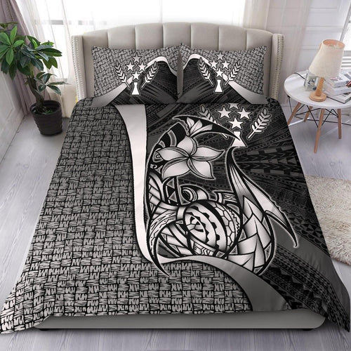 Kosrae Micronesian Bedding Set White - Turtle With Hook