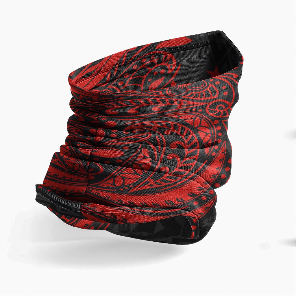 Kosrae Neck Gaiter - Floral Tattoo Red