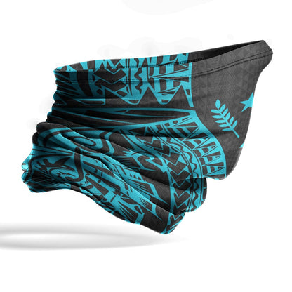 Kosrae Neck Gaiter - Polynesian Pattern Turquoise