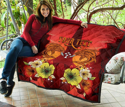 Kosrae Custom Personalised Premium Quilt - Tribal Tuna Fish