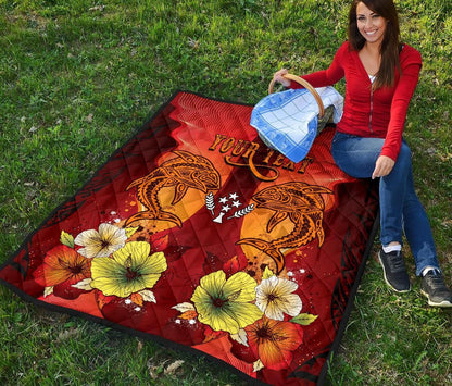 Kosrae Custom Personalised Premium Quilt - Tribal Tuna Fish