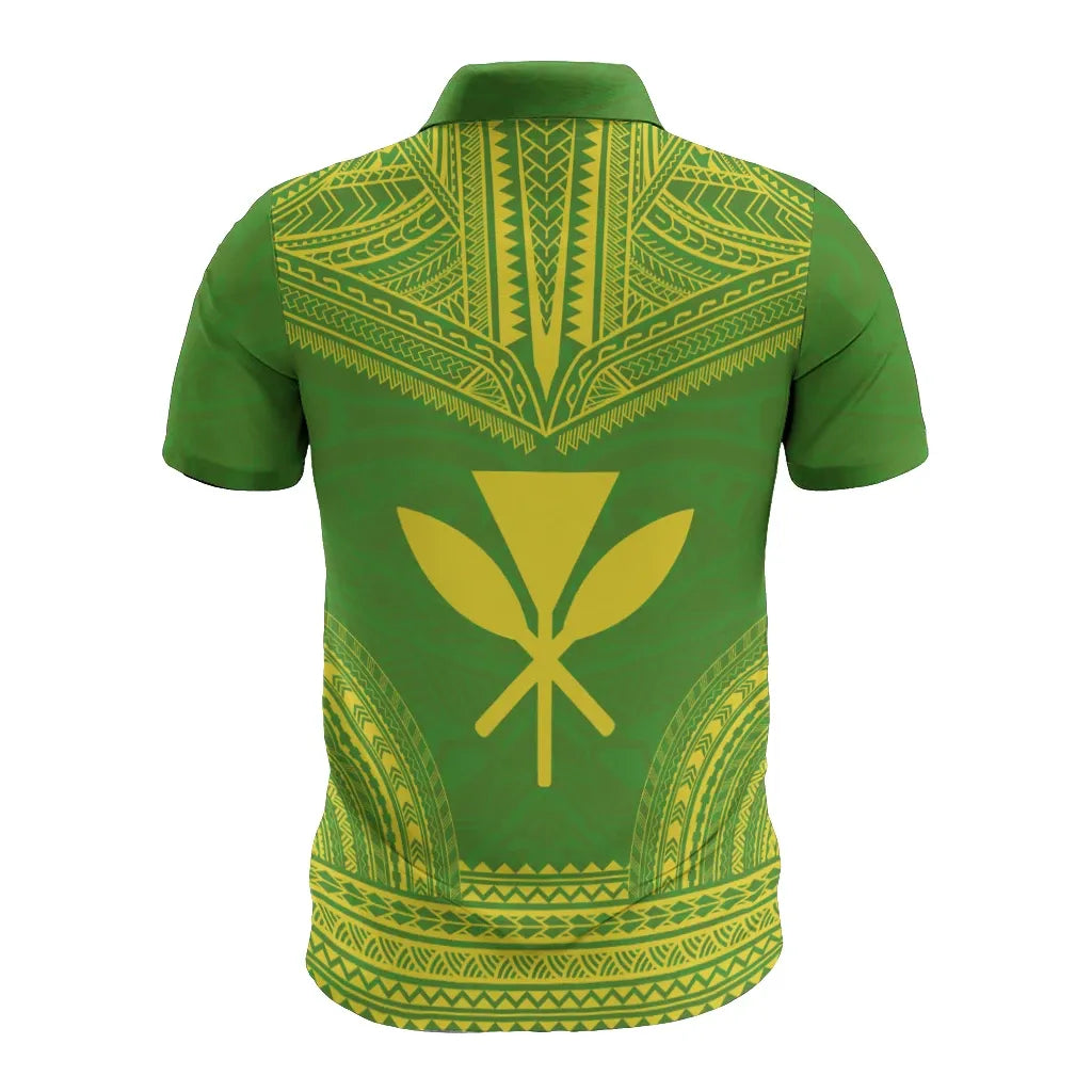 Kosrae Polo Shirt - Kosrae Flag Polynesian Chief Tattoo Flag Version