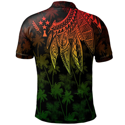 Kosrae Polo Shirt - Polynesian Wings (Reggae)