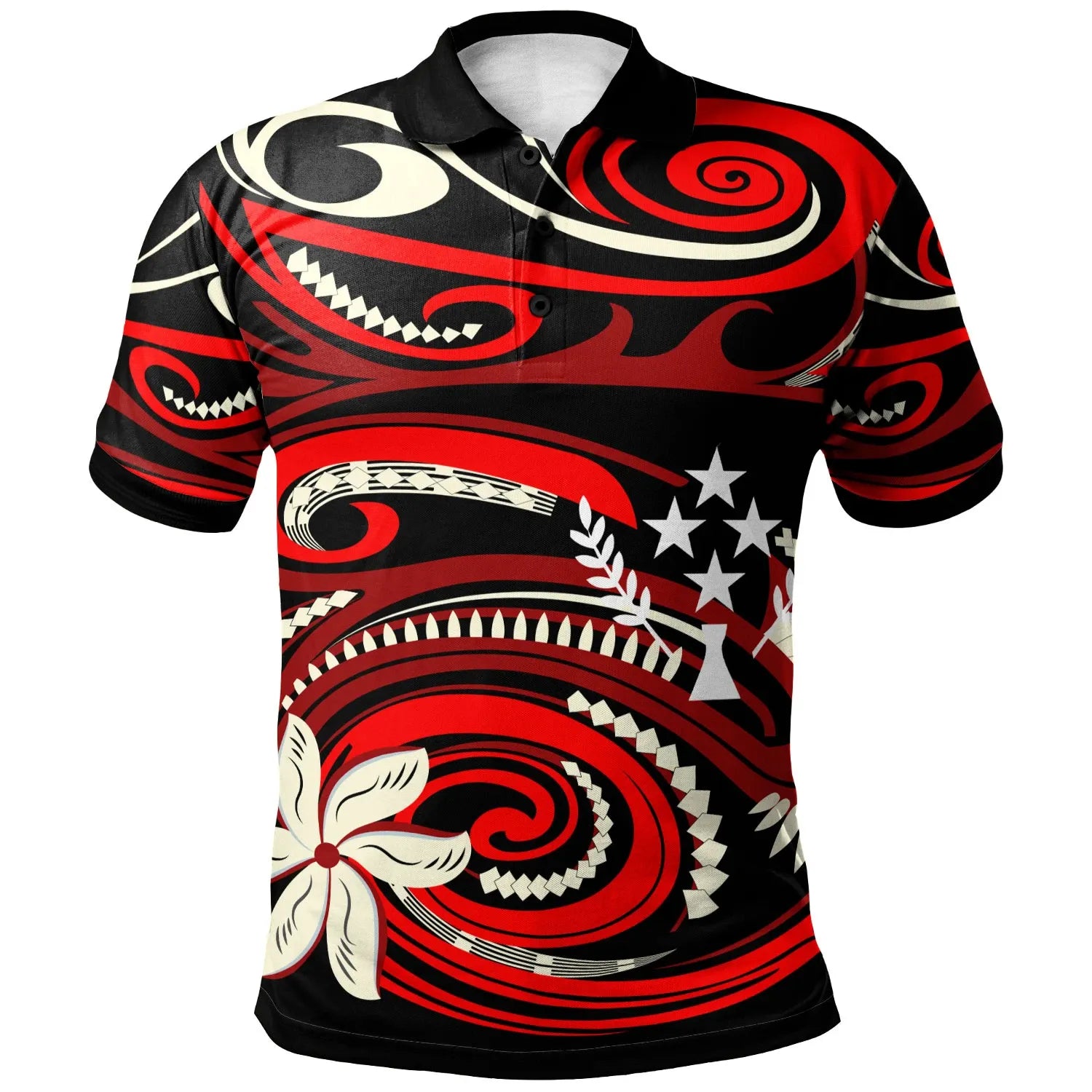 Kosrae Polo Shirt - Vortex Style Red Color