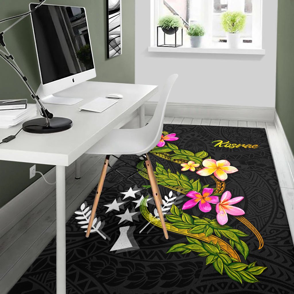 Kosrae Polynesian Area Rug - Plumeria Tribal