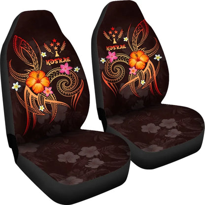 Kosrae Polynesian Car Seat Covers - Legend of Kosrae (Red)