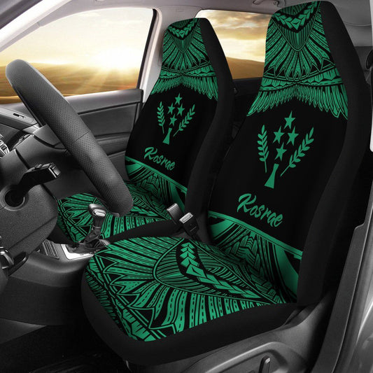 Kosrae Polynesian Car Seat Covers - Pride Green Version