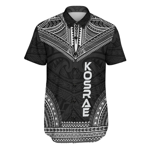 Kosrae Polynesian Chief Short Sleeve Shirt - Black Version