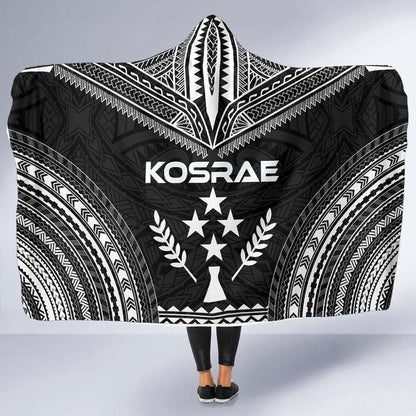 Kosrae Polynesian Chief Hooded Blanket - Black Version