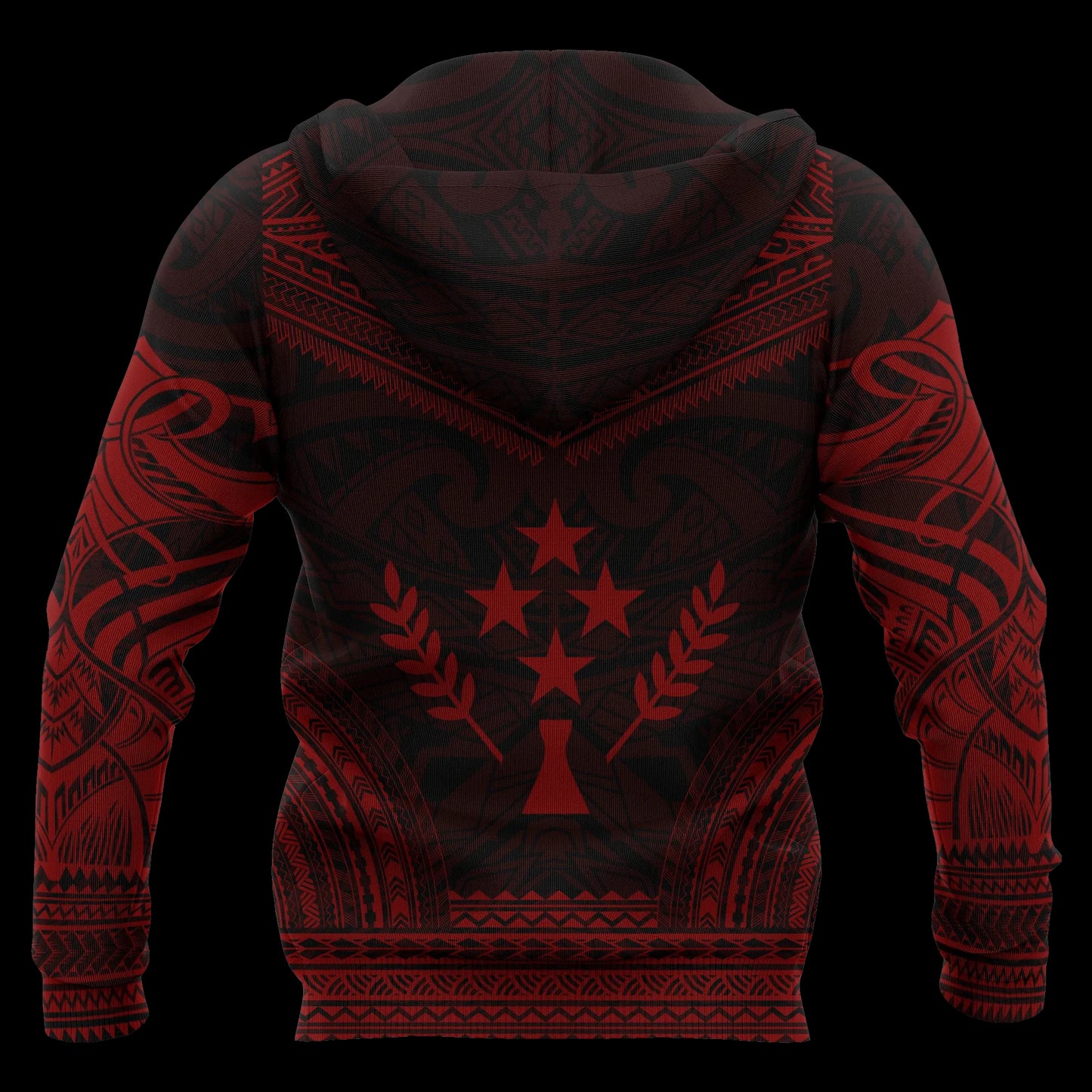 Kosrae Polynesian Chief Hoodie - Red Version