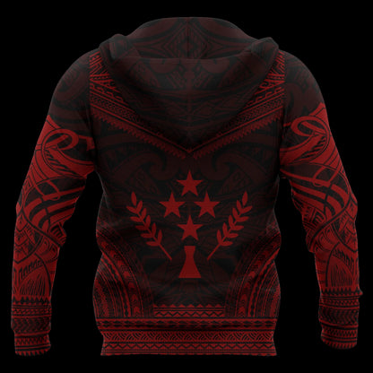 Kosrae Polynesian Chief Hoodie - Red Version