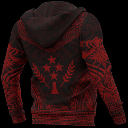 Kosrae Polynesian Chief Hoodie - Red Version