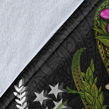 Kosrae Polynesian Custom Personalised Blanket - Plumeria Tribal