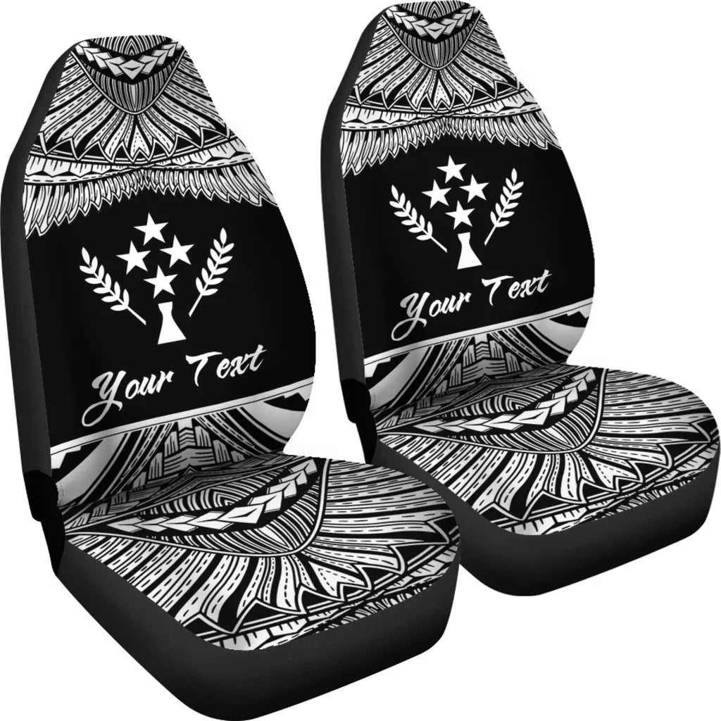 Kosrae Polynesian Custom Personalised Car Seat Covers - Pride White Version