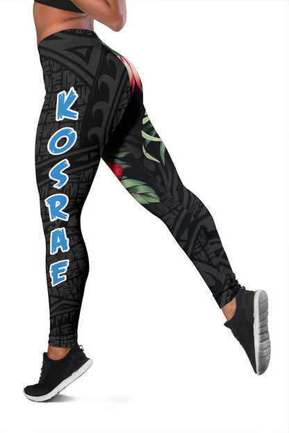 Kosrae Polynesian Legging - Hibiscus Coat of Arms
