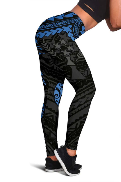 Kosrae Polynesian Legging (Women) - Blue Turtle