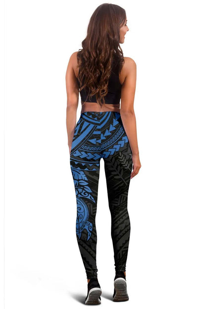 Kosrae Polynesian Legging (Women) - Blue Turtle