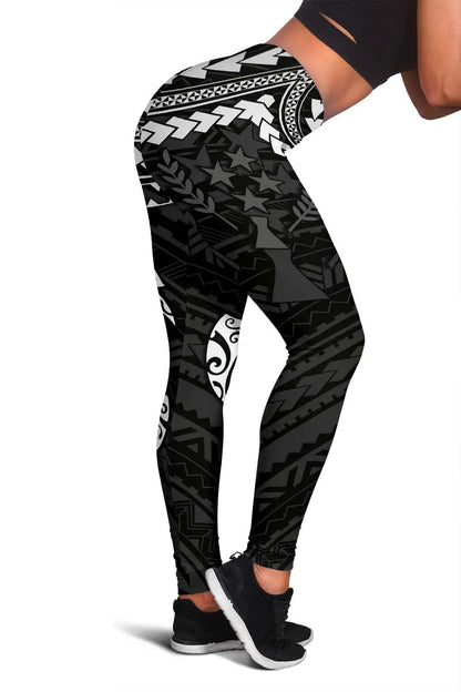 Kosrae Polynesian Legging (Women) - White Turtle