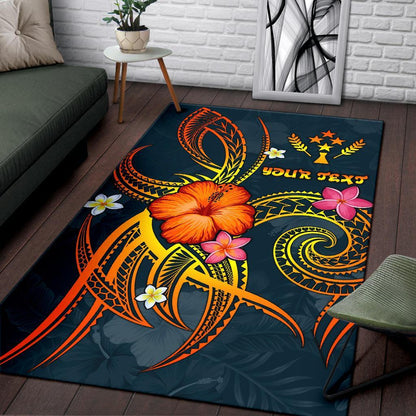 Kosrae Polynesian Personalised Area Rug - Legend of Kosrae (Blue)