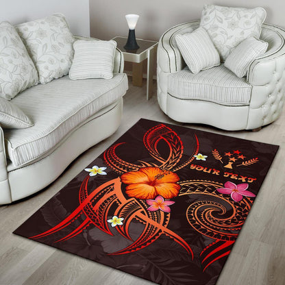 Kosrae Polynesian Personalised Area Rug - Legend of Kosrae (Red)