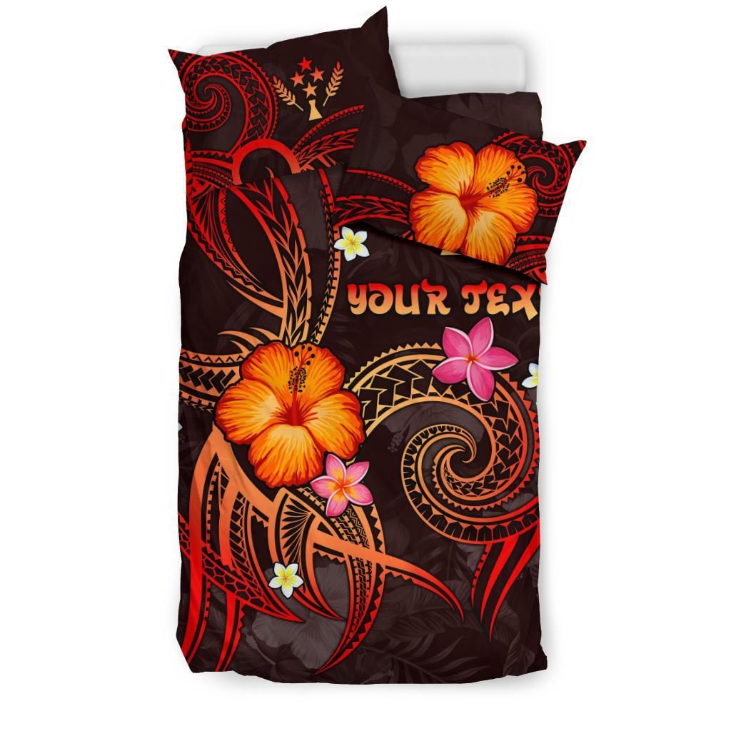 Kosrae Polynesian Personalised Bedding Set - Legend Of Kosrae (Red)
