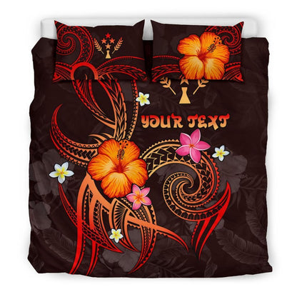 Kosrae Polynesian Personalised Bedding Set - Legend Of Kosrae (Red)