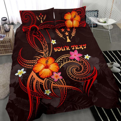 Kosrae Polynesian Personalised Bedding Set - Legend Of Kosrae (Red)
