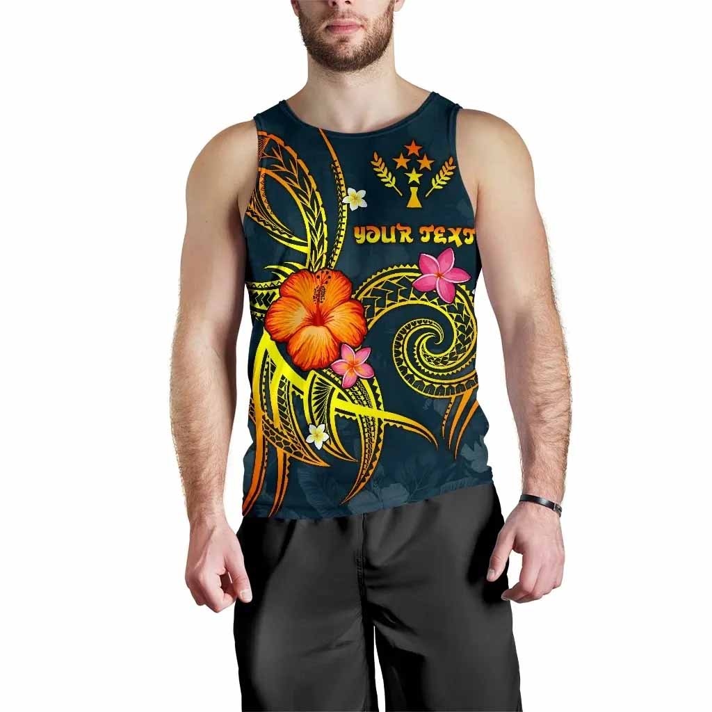 Kosrae Polynesian Personalised Men Tank Top - Legend of Kosrae (Blue)
