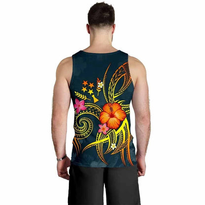 Kosrae Polynesian Personalised Men Tank Top - Legend of Kosrae (Blue)