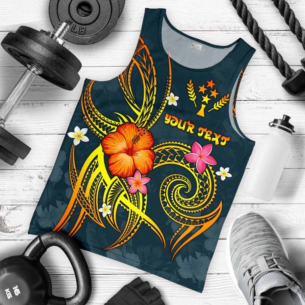 Kosrae Polynesian Personalised Men Tank Top - Legend of Kosrae (Blue)