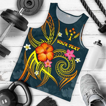 Kosrae Polynesian Personalised Men Tank Top - Legend of Kosrae (Blue)