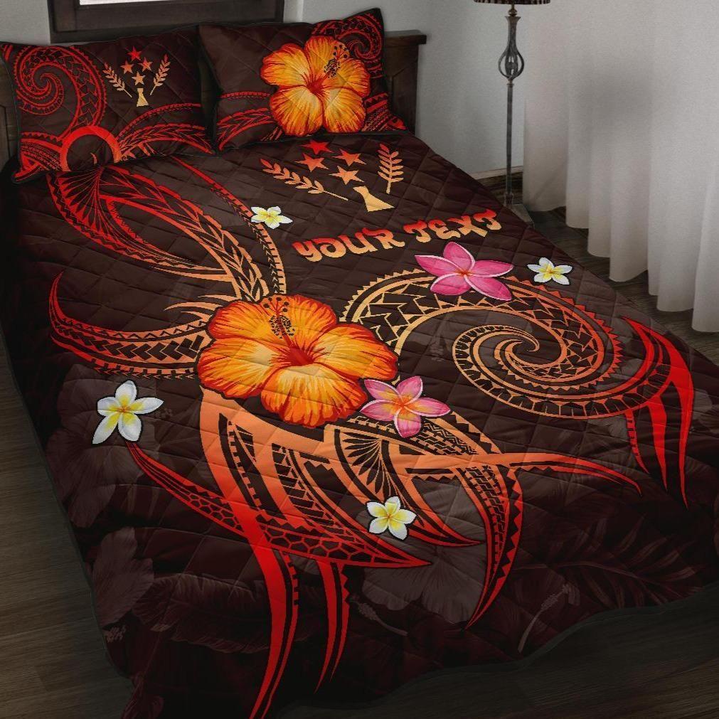 Kosrae Polynesian Personalised Quilt Bed Set - Legend of Kosrae (Red)