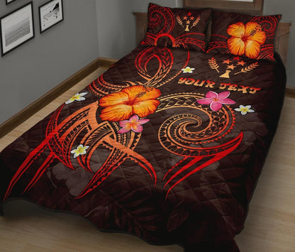Kosrae Polynesian Personalised Quilt Bed Set - Legend of Kosrae (Red)