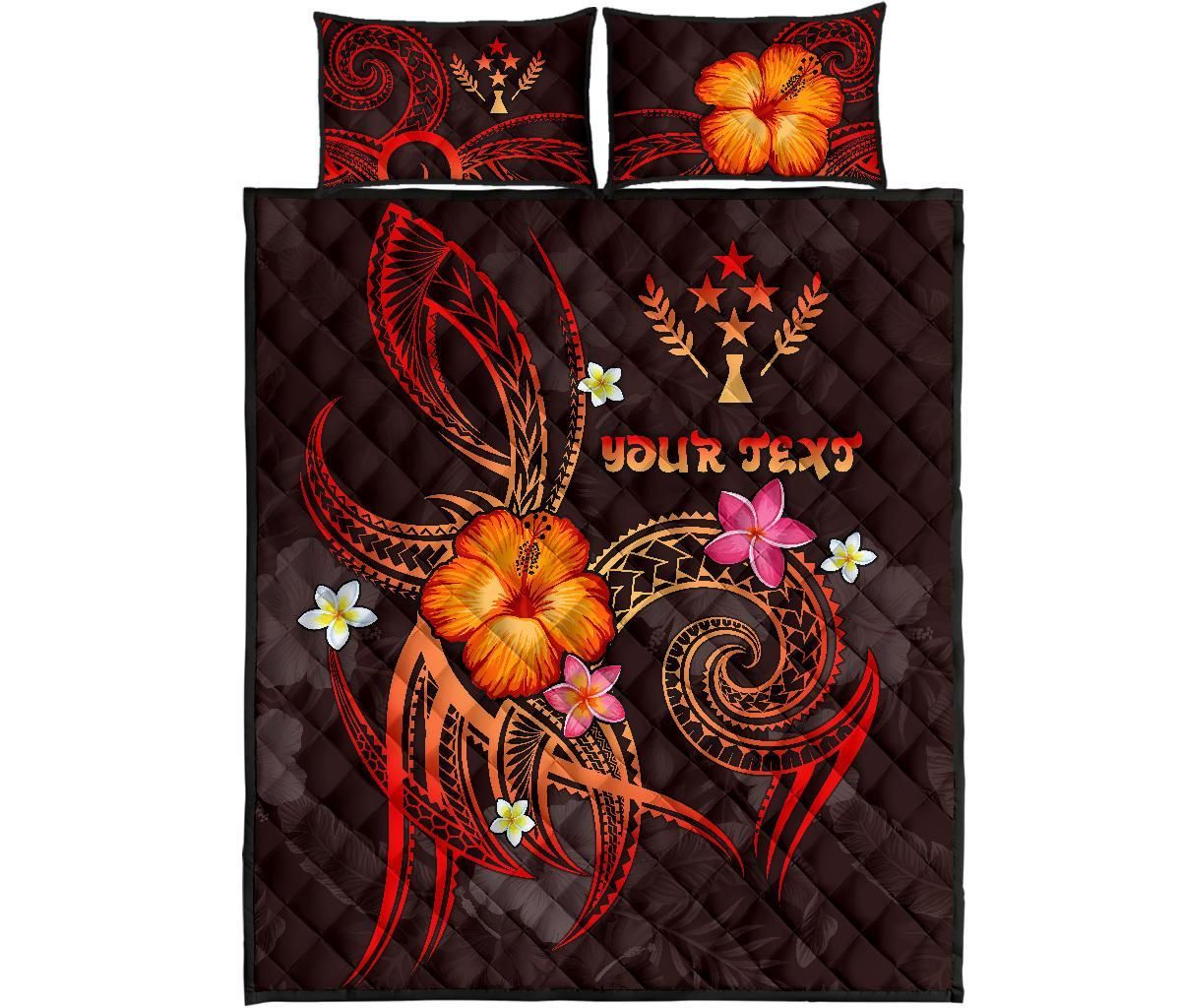 Kosrae Polynesian Personalised Quilt Bed Set - Legend of Kosrae (Red)