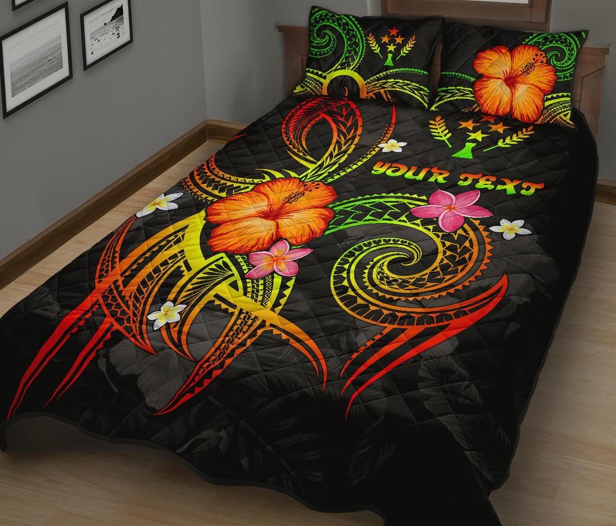 Kosrae Polynesian Personalised Quilt Bed Set - Legend of Kosrae (Reggae)