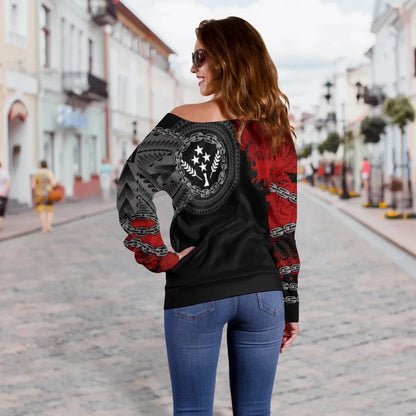 Kosrae Polynesian Personalised Women Off Shoulder Sweater - Polynesian Chain Style