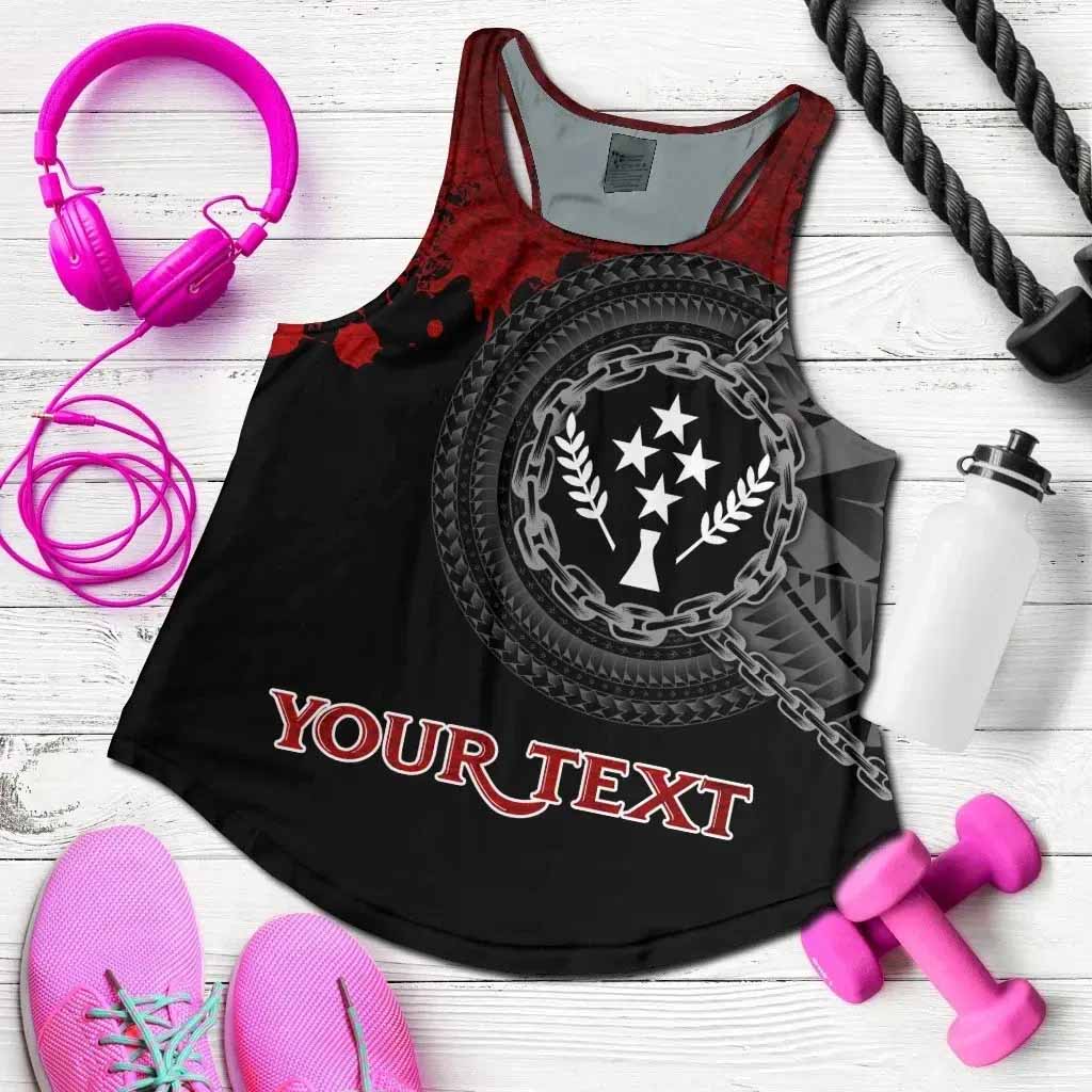 Kosrae Polynesian Personalised Women Racerback Tank - Polynesian Chain Style