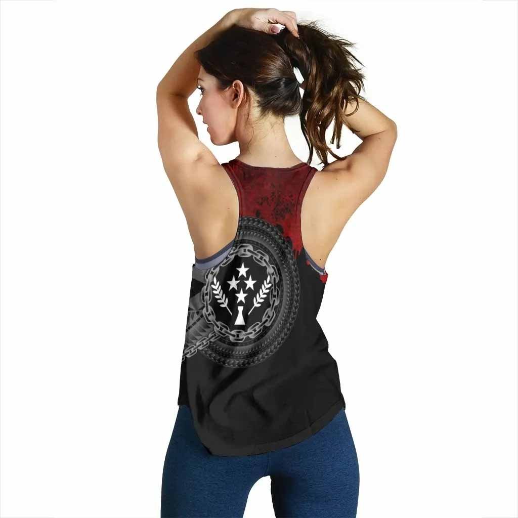 Kosrae Polynesian Personalised Women Racerback Tank - Polynesian Chain Style