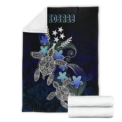 Kosrae Polynesian Premium Blanket - Blue Turtle Couple