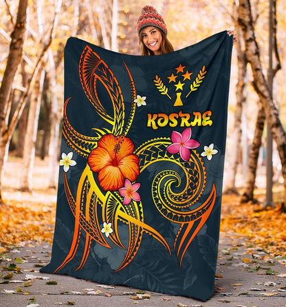 Kosrae Polynesian Premium Blanket - Legend of Kosrae (Blue)