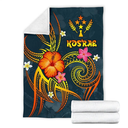 Kosrae Polynesian Premium Blanket - Legend of Kosrae (Blue)