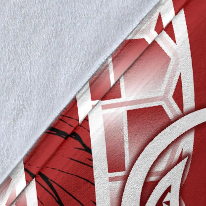 Kosrae Polynesian Premium Blanket - Summer Plumeria (Red)